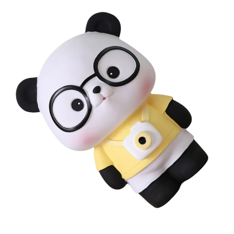 Money Container Versatile Coin Holder Lovely Panda Shaped Money Holder Piggy Banks Savings Jar for Animal Lovers X3UC