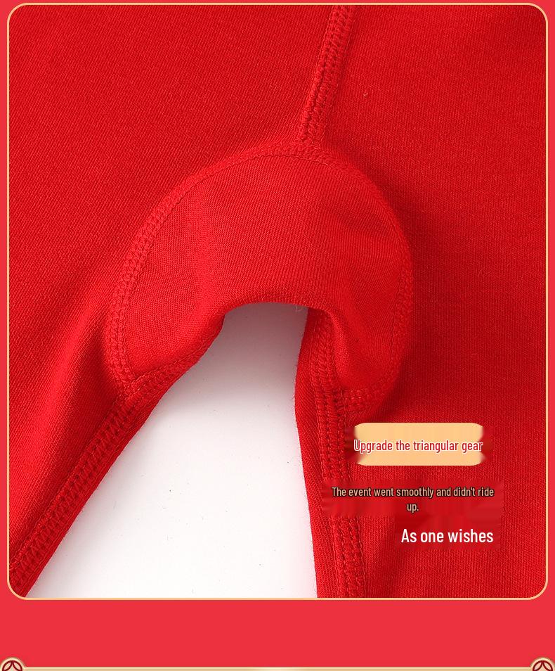 Teen Zodiac Year Warm Underwear Set: Boys' Bright Red & Girls' Year of the Horse Red Autumn Top and Pants