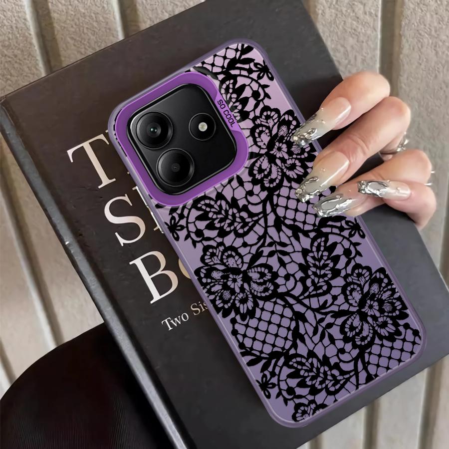 Back Phone Cover Case for Xiaomi Mi 12T Pro 13T 11 Lite Black Cool Lace