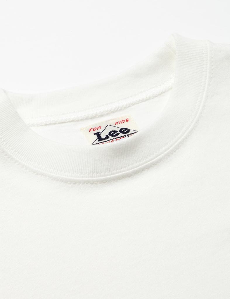Lee Official Collaboration Back Print Size 110 T-Shirt, Kids, LK5072-218, White,