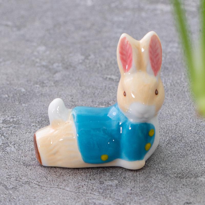 

Spoon And Fork Rack Cute Rabbit Ceramic Holder Dining Table Handicrafts Bunny Spoon Rack For Home Dining Restaurant Table синий