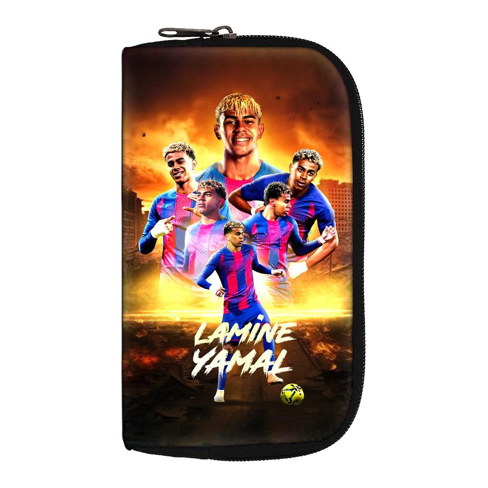 L-Lamin Yamal Wallets Portable Money Coin Purse Women Men Clutch Bag Credit Card Money Bags Storage Bag Headphone Bag