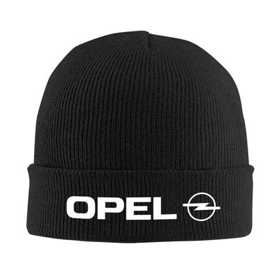 Pletená čepice s logem Opel Dámská Pánská Zimní čepice Akryl Německý výrobce automobilů Teplá čepice