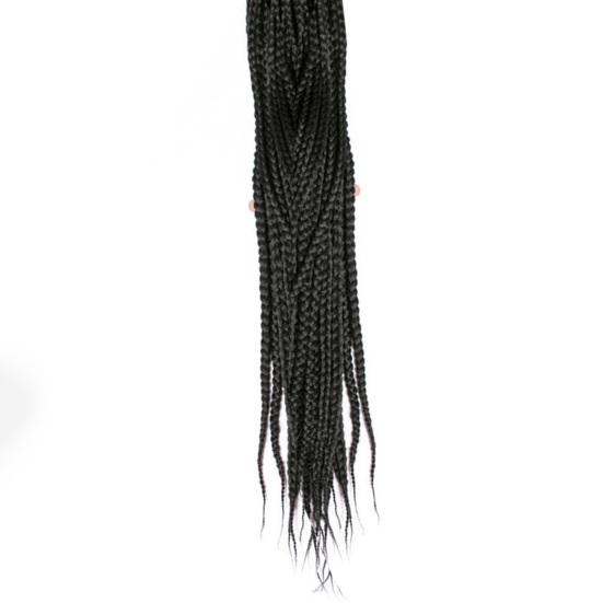 

60см наращивание волос женщин плетеный парик цветных блоков для клуба