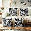 1pc Dalmatian Dog Print Throw Pillow Covers, Retro Black White Spotted Dog Cushion Cases for Home Decor