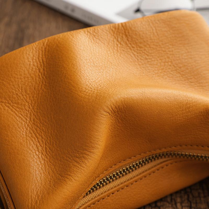 Johnature Versatile Simple Genuine Leather Women Chain Bag Natural Soft Cowhide Solid Color Shoulder & Crossbody Bags