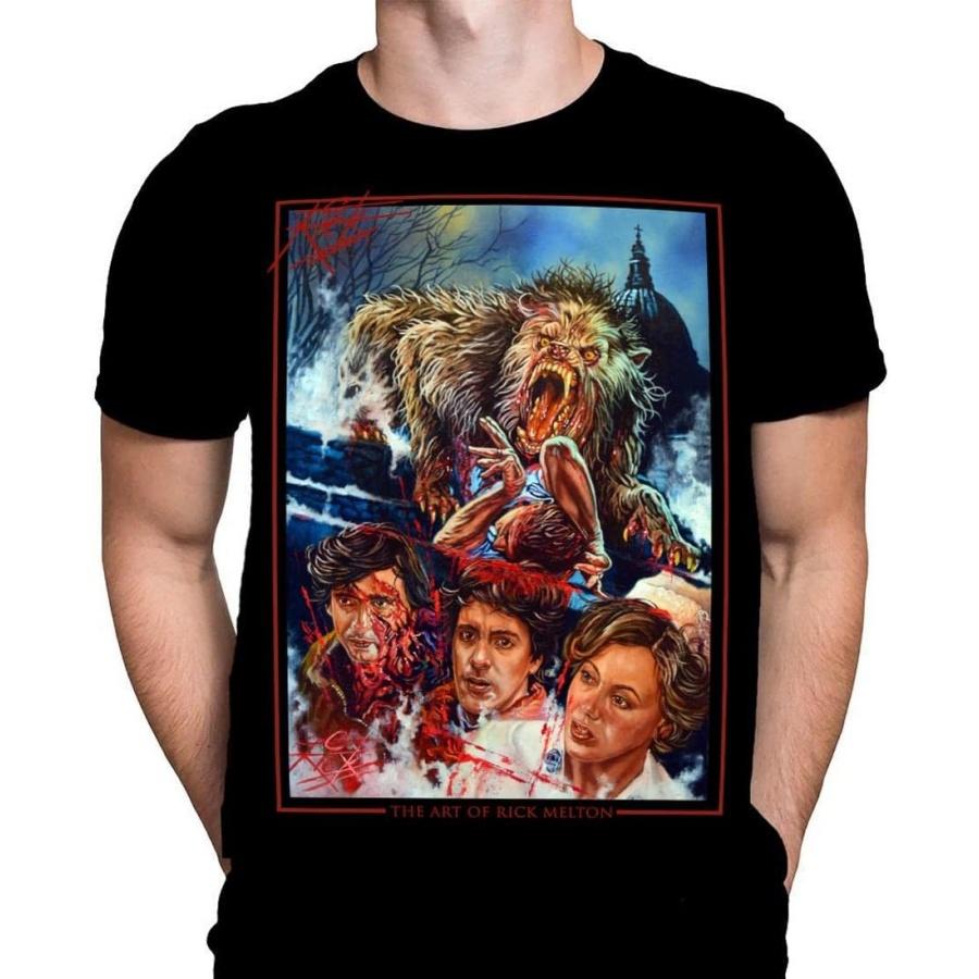 Wild Star Hearts American Werewolf in London Mens T-Shirt Gothic Horror Halloween Black Cotton Graphic Tee Shirt XXXXXL разноцветный