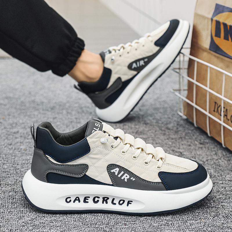 Men's shoes British style fashion color matching casual board shoes youth lightweight breathable soft-soled sports shoes men