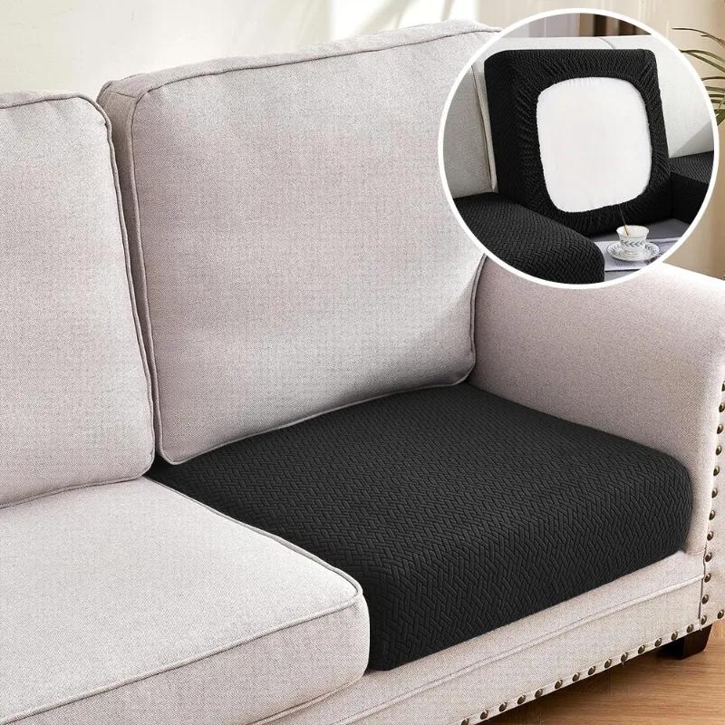 Jacquard Luxury Sofa Covers Elastic Sectional Sofa Seat Case Solid Colors Couch Covers For Sofas Living Room Chaise Lounge Pets