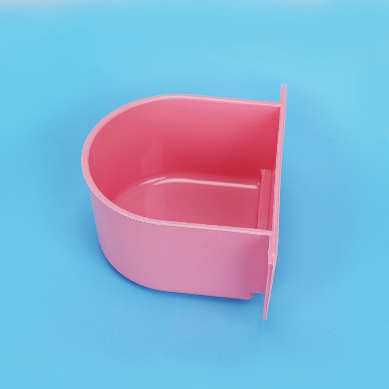 Clear Green Semicircle Bird and Rabbit Feeder Bowl - Cage Accessory