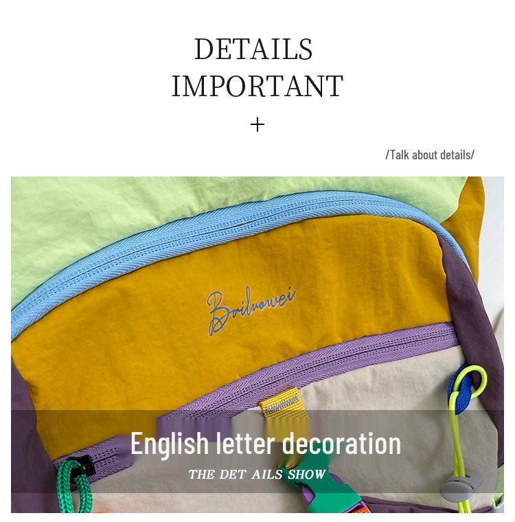 Women's Large Capacity Color Block Retro Hiking Backpack - Multifunctional Outdoor Mountaineering and Cycling Bag