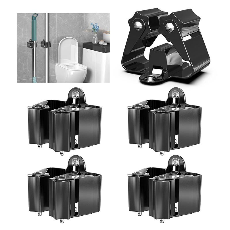 3-H Wall Mounted Broom Holder Multi-Pack Stainless Steel Garden Tool Holder For Home Kitchen Bathroom Garage Tools