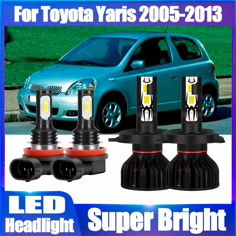 

Plug and Play 6000K White Super Bright High Low Beam LED Headlight High Power LED Foglights CSP Chips For Toyota Yaris 2005-2013 High Low Beam (2PCS)