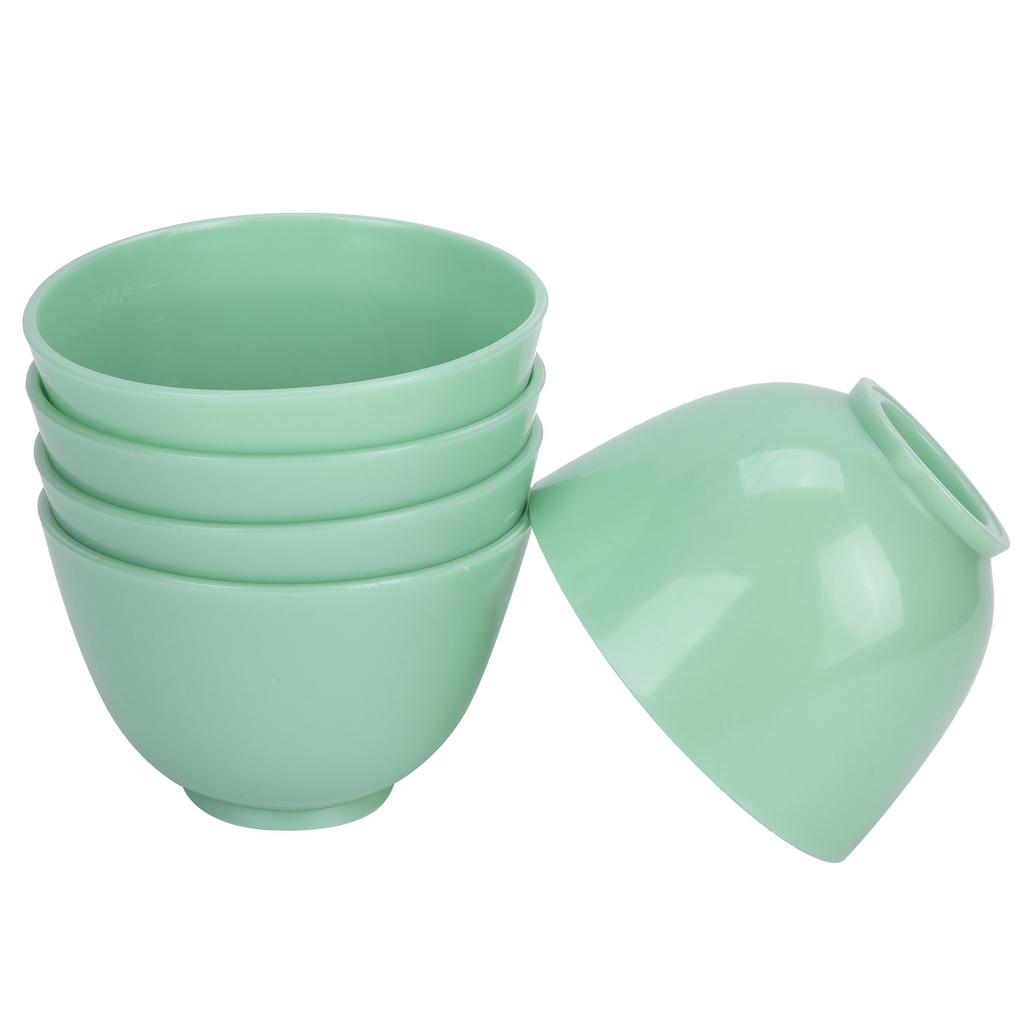 5pcs DIY Facial Mask Mixing Bowl PVC Home AntiImpact Facial Mask Bowl Light Green