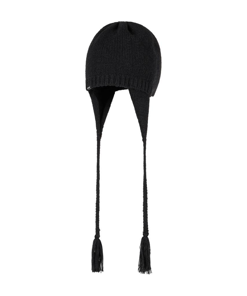 AAKAM Knitted Earflap Beanie (Black)