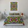 Colorful Floral Bird Decorations Set Soft Skin-Friendly Bedding Set Includes 1 Duvet Cover And 2 Pillowcase Gift