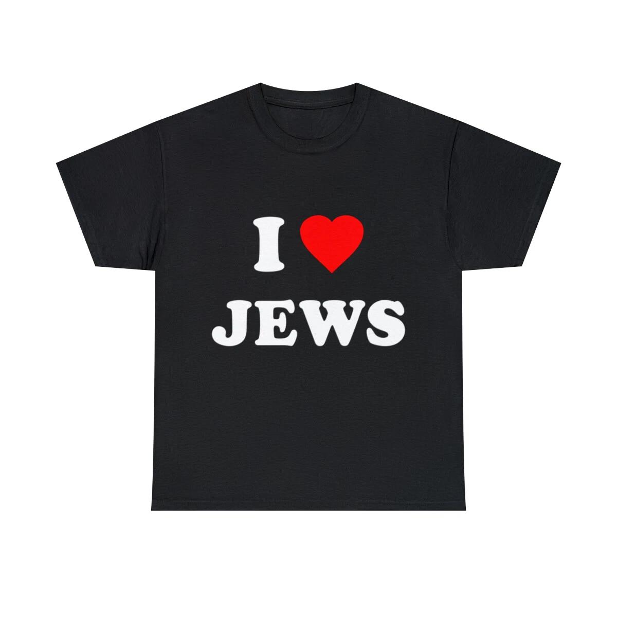 I Love Jews Graphic Tee Shirt, S-5XL M