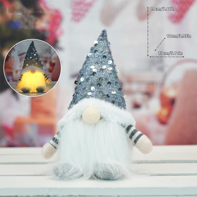 Xmas Gifts Santa Claus Pendant Glowing Gnome New Year Christmas Faceless Doll Merry Christmas Navidad Natal Gift Ornament