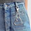 Heart/Circular Ring Shaped Keychain Polished Finish Alloy Keyring Accessory Fashionable Bag Charm Backpack Decoration