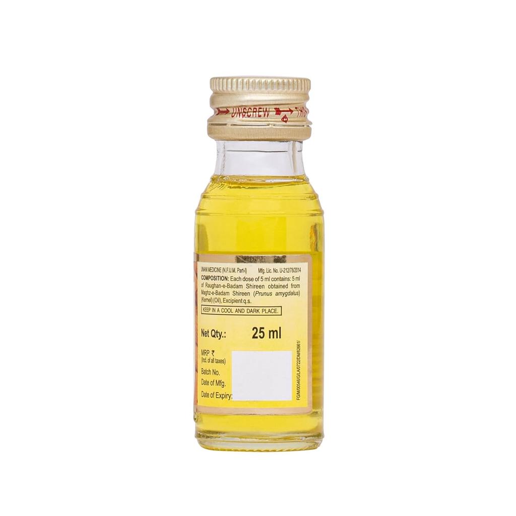 Hamdard Raughan-E-Badam Shireen Sweet Almond Oil for Body Skin Hair 25ml Pack of 3 Nourishing Natural Oil