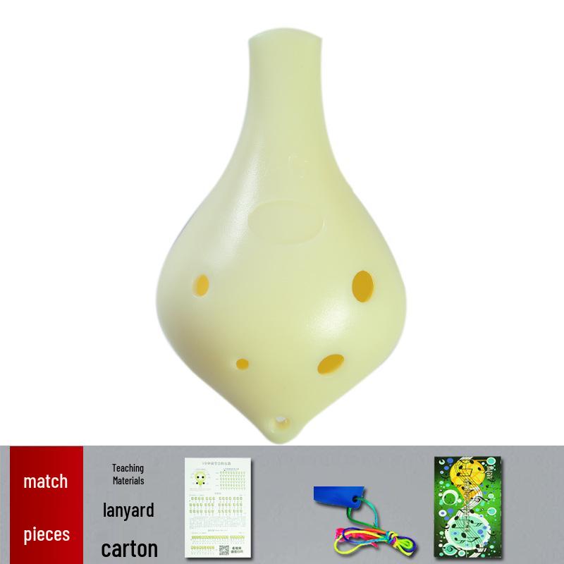 6-Hole Alto C Key Long-Mouth Ocarina, Resin Plastic, Drop-Resistant, Perfect for Students