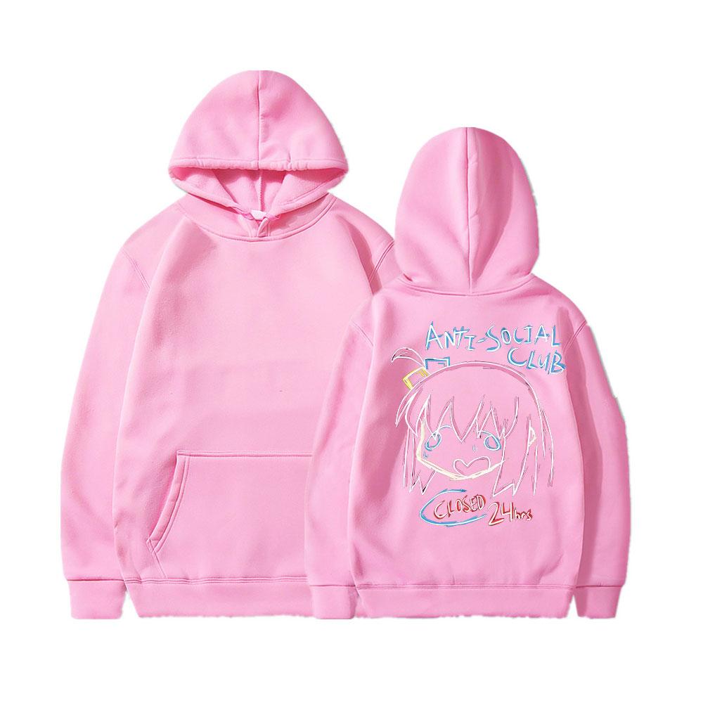 The Rock Printing Gotoh Hitori Hoodies Men Women Casual Personality Long Sleeve Cartoon Hoodies