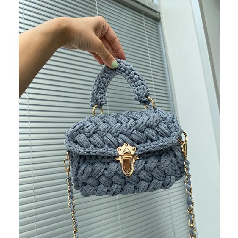 New Fashion Female Rope Chain Bag Street Trend One Shoulder Messenger Bag Premium Durable Quality Useful Practical