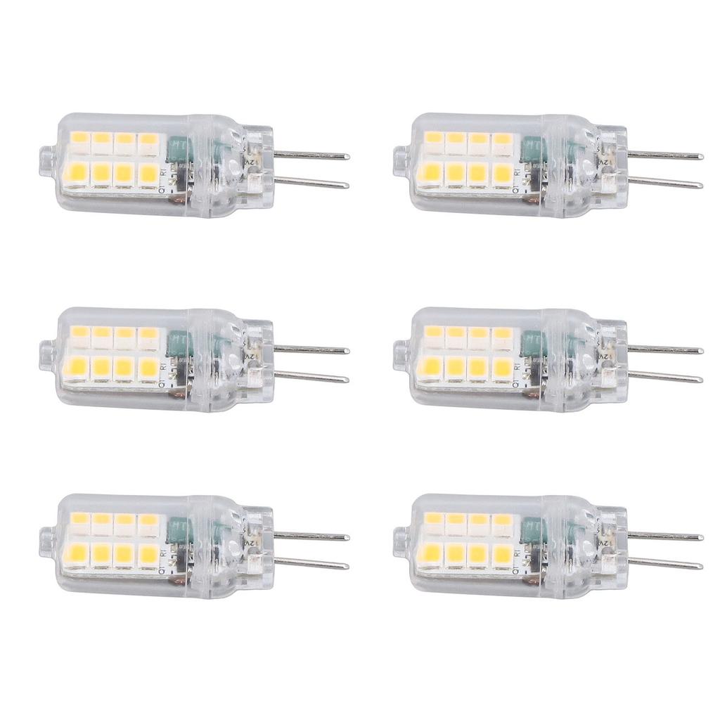 6Pcs G4 Bulb 3W 16LED 12V 360 Degree Heat Dissipation Design Low Power Wall Lamp BulbWarm White