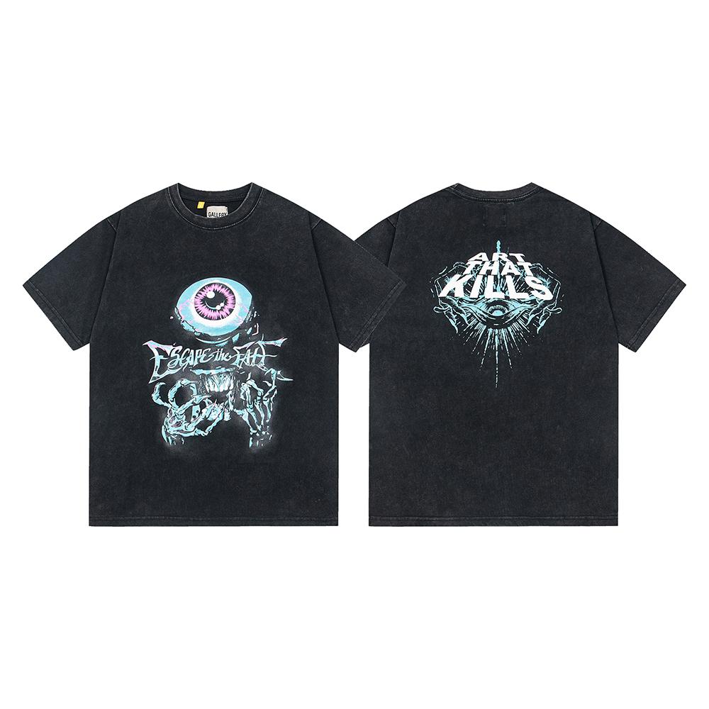 Summer Men s and Women s Oversized Gallery Dept Art That Kills Eyeball Skeleton T-Shirt S