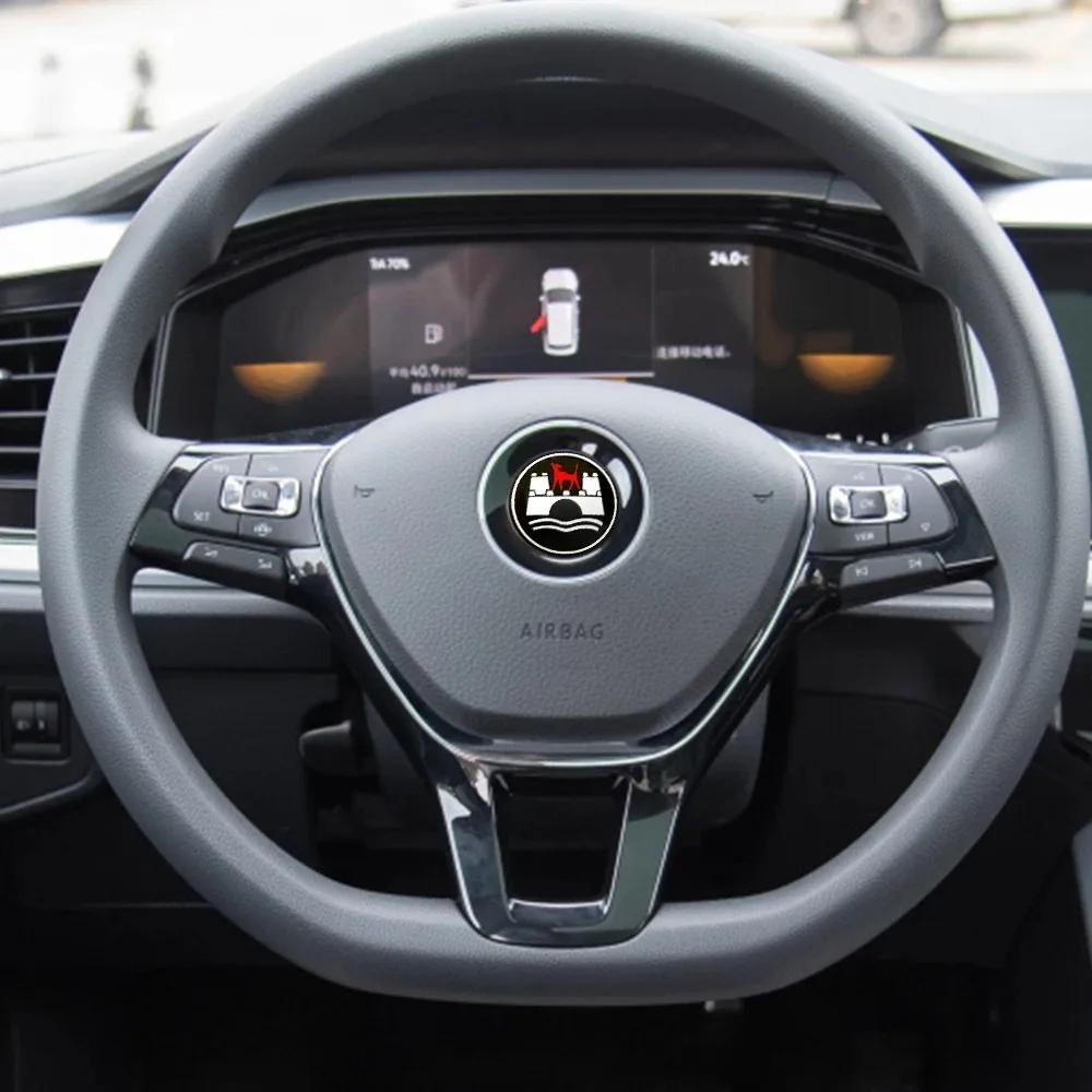 2025 Hot Car Steering Wheel Center Trim Stickers Badge Accessories For Volkswagen VW R Golf 4 5 6 7 Bora MK7 Beetle Touran Tigua