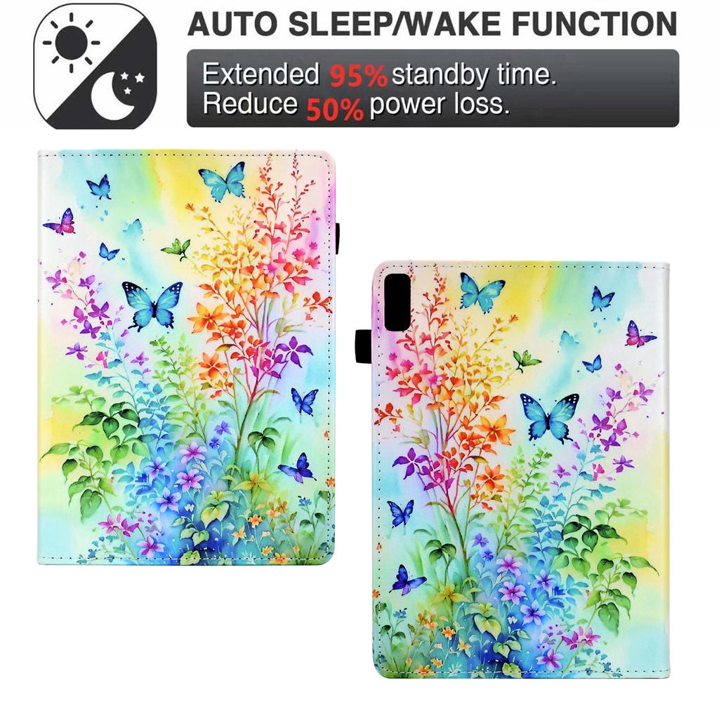 For Lenovo Tab P11 Gen 2 TB-350/Xiaoxin Pad Plus (2023) Case Pattern Printing Card Holder Leather Tablet Stand Cover