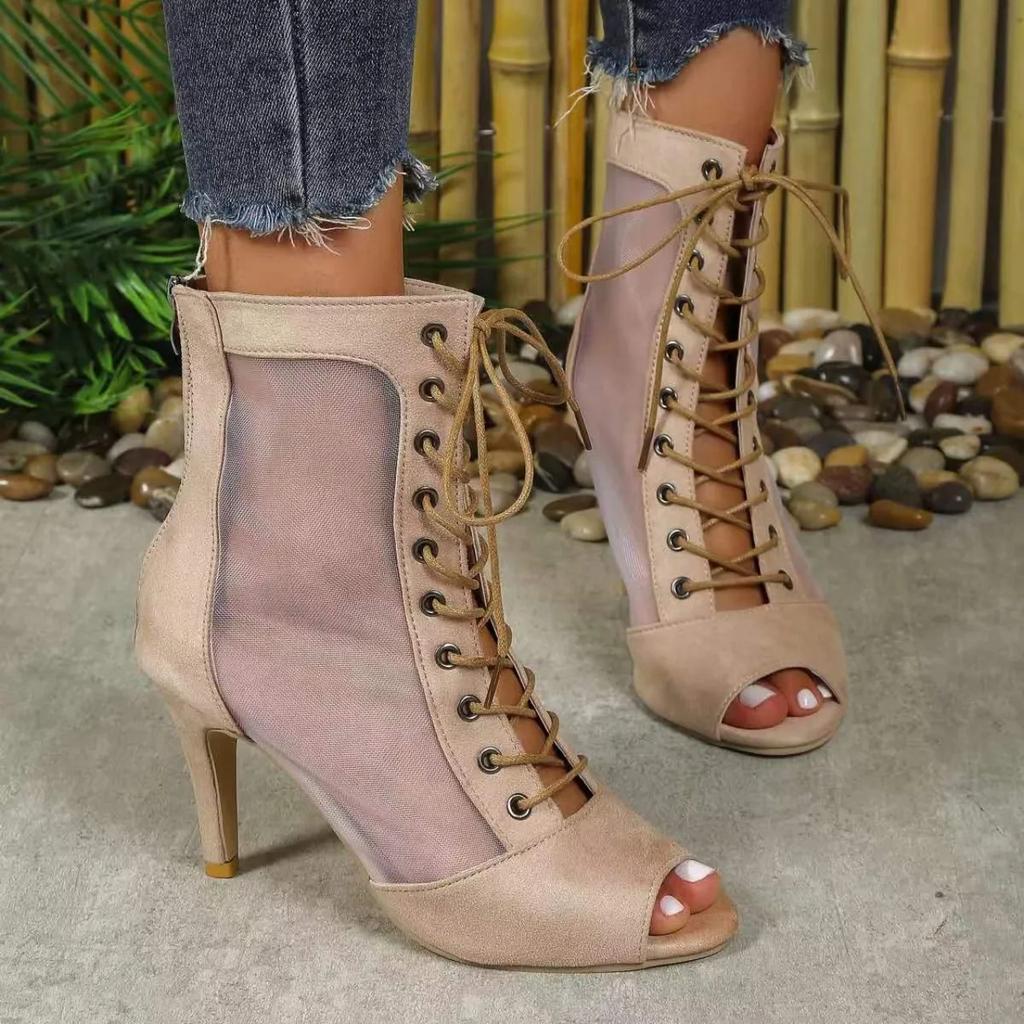 Woman AnkleLatinDance Shoes for GirlsSoft BottomBallroomSalsaShoes Daincing Ladies High HeelPratice Latino Shoes