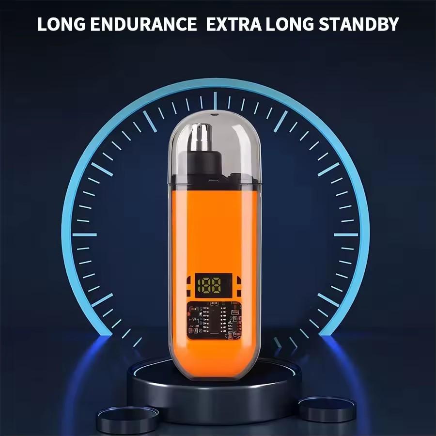2 In 1 Portable Electric Nose Hair Trimmer USB charging Nose Ears Hair Eyebrow Trimmer for Men Rechargeable Painless set