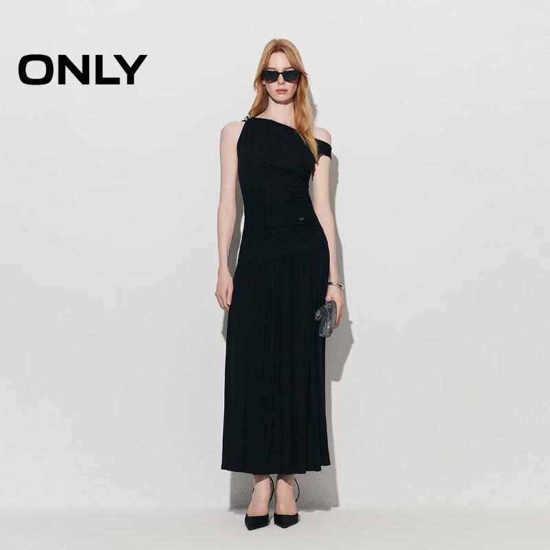 ONLY 2026 Spring Asymmetric Pleated Midi Skirt