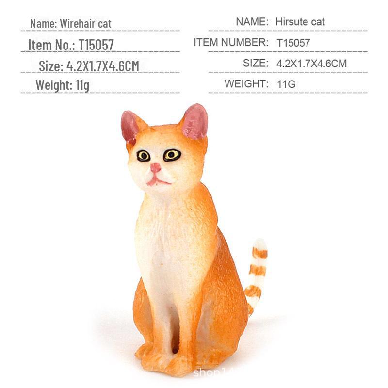 Seashell Cat Figurine: Realistic Kitten Toy Model