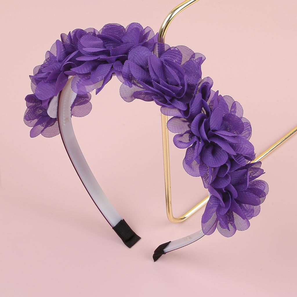 Fashion Chiffon Flower Headbands Plastic Teeth Hairbands Baby Girls Headbands Children Kids Floral Hairband Hair Accessories Set