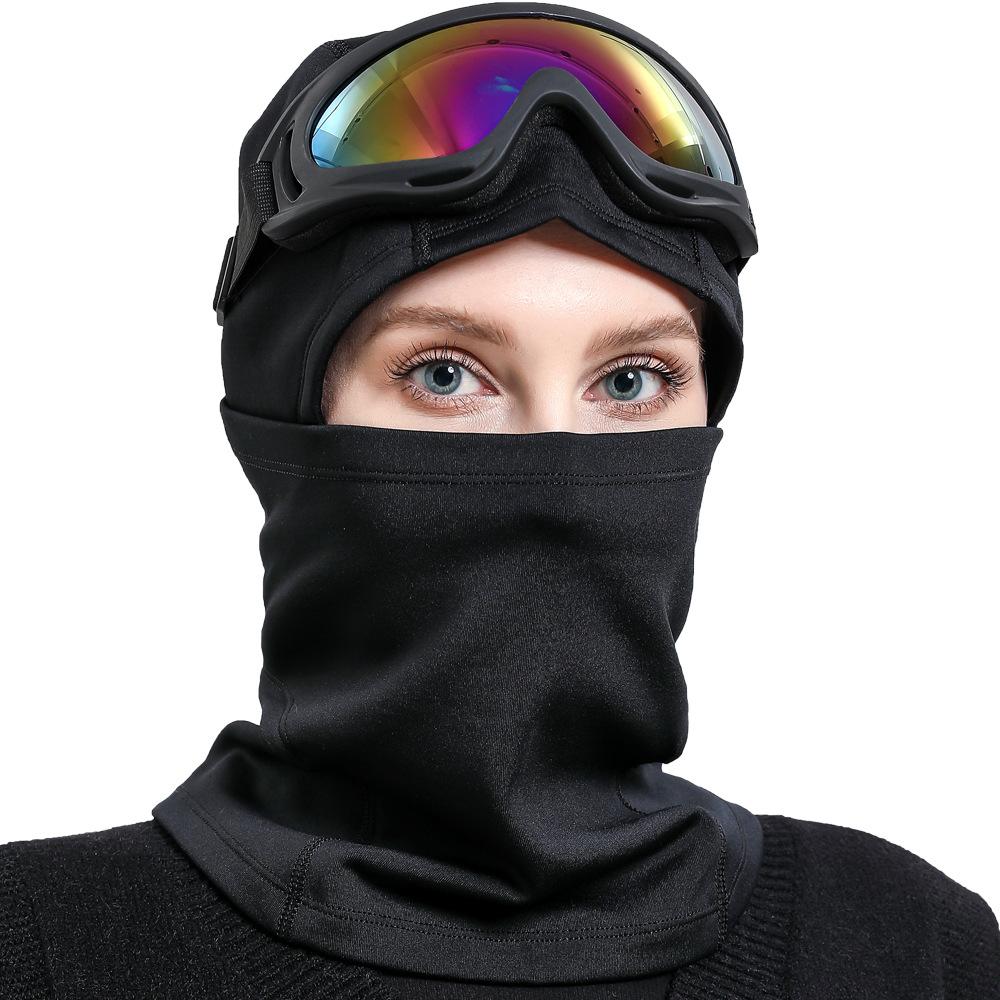 Ski Warme Maske Sturmhaube Outdoor Ski Fahren Helm Gefüttert Fleece Warm Winddicht Schal