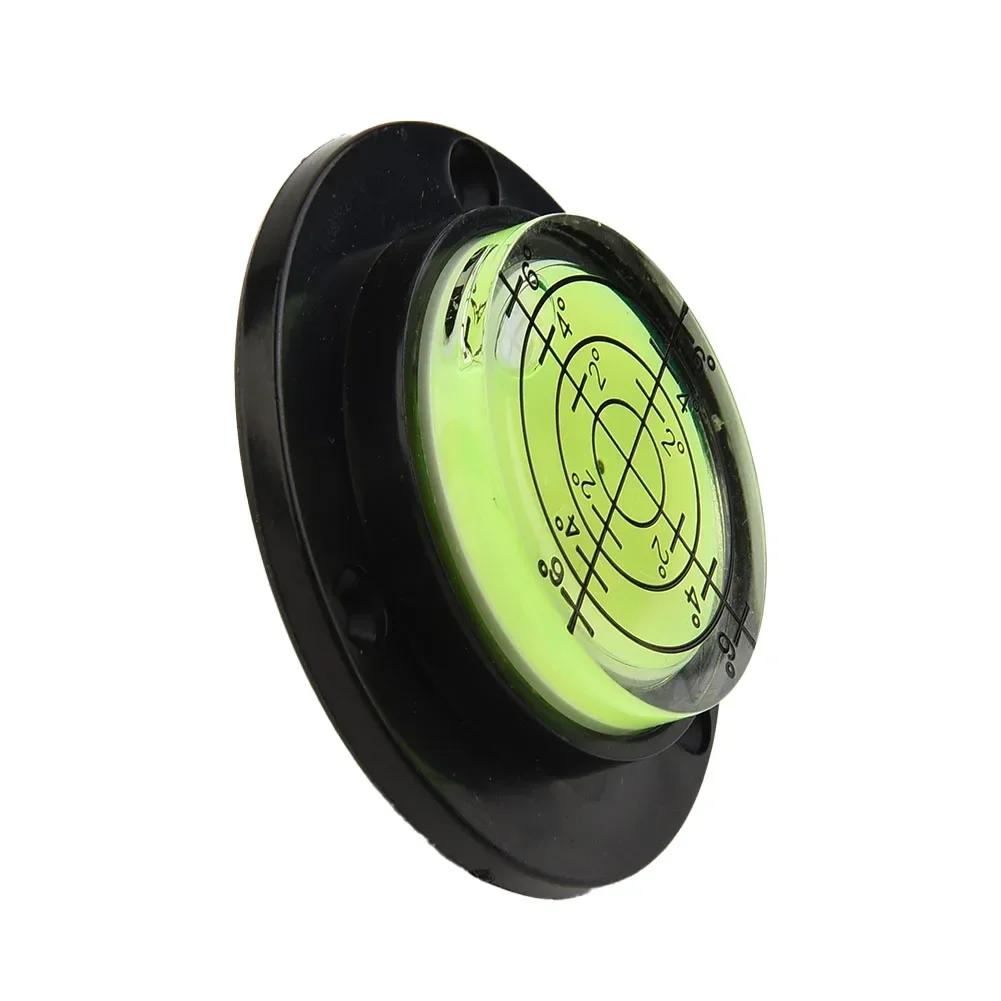 Kunststoff Wasserwaage Runde Werkstatt 50mm Schwarz Basis Blase Integrierte Leveler Messung Mini Hohe Qualität Neue