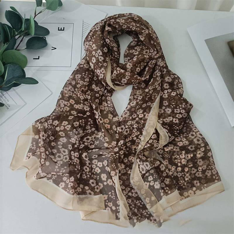 Scarf Lotus Pond Wholesale Long Women's Scarf Beach Scarf Moonlight Thin Summer Lotus Sunscreen Scarf Scarf