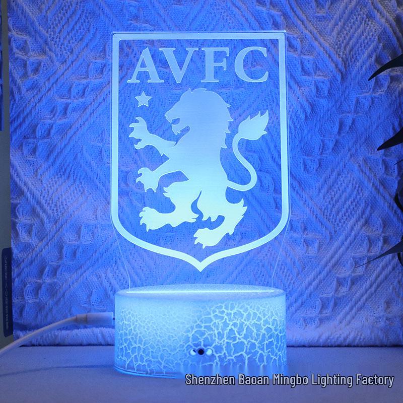 2022 Senegal World Cup Mascot 3D LED Night Light Football Desk Lamp Ornament Single Board