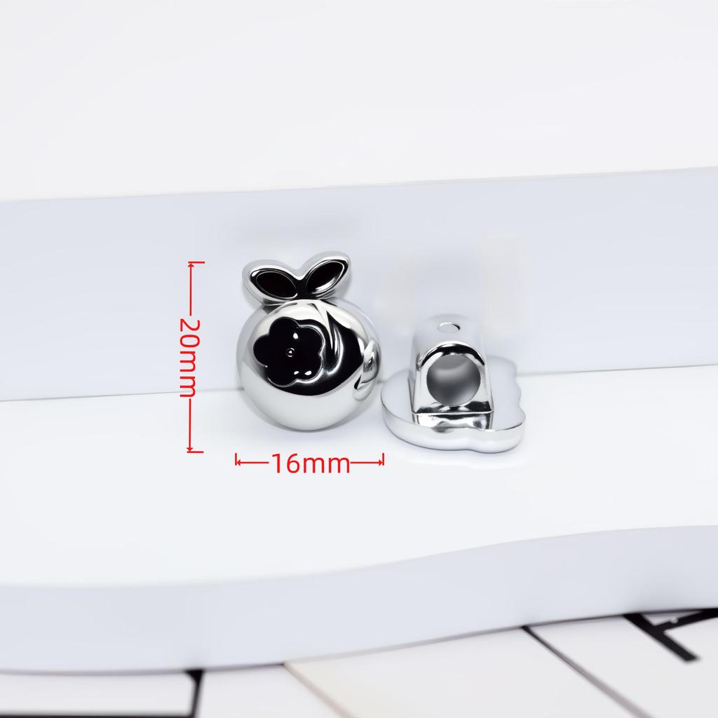 Elegant Matte Silver Teddy Bear Heart Strawberry Jewelry Hair Accessories with Handmade Details