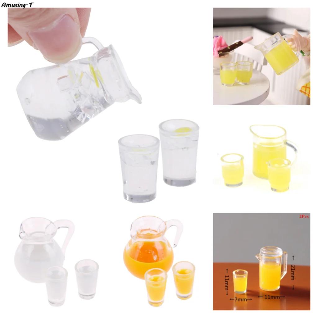 [JN] 1/12 Dollhouse Toys Miniature Juice/milk Jug for Miniature Kitchen Accessory
