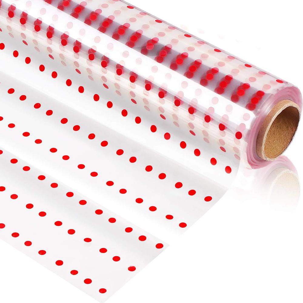 Dustproof Transparent Flower Wrapping Paper Cellophane Wrap Roll Waterproof Flower Shop Bouquets Christmas Gift Wrapping Supplie