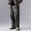 Li-Ning CF Series Casual Solid Color Zipper Straight Loose Knit Sports Pants Men Bottoms AYKU617-1