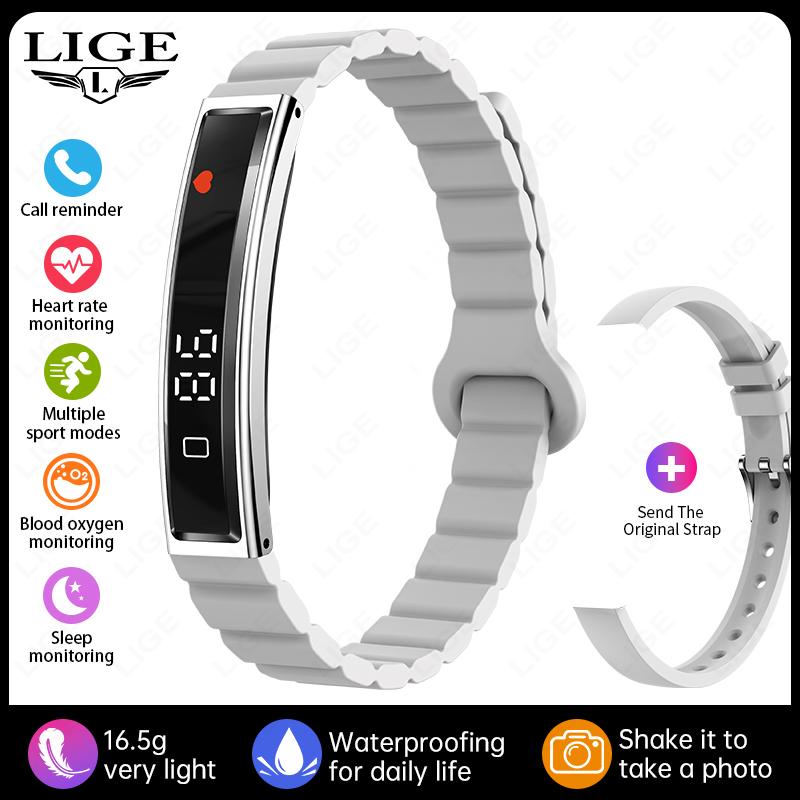 

Sports Waterproof Smart Bracelet Gesture Control Heart Rate Blood Oxygen Sleep Monitor Pedometer Screen Men Smartwatch серебряный серый