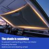 Car Silver Coated Cloth Sunshade Upgraded Thickened Foldable Sun Protection Cooling Front Sunshade Cover Windshield Accessories