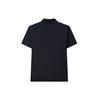 Fila Logo Print Casual Knit Short Sleeve Polo Shirt Men Polo Shirts Legendary-Blue F11M328109FNV