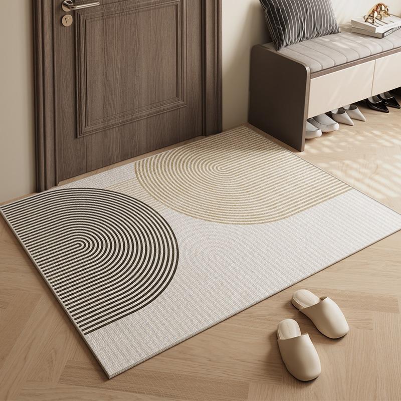 Home Entrance Mats Porch Scratching Ground Mat Simple Striped Modern Style Carpet High Quality Tpr Bottom Non-slip Durable Rugs