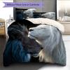 Lion Head Pattern Bedding Quilt Set  Home Decoration  Gift (1 * duvet cover + 2 * pillowcase  without core)