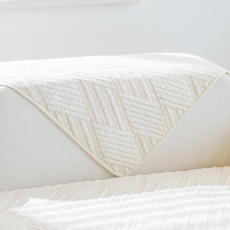 Washed Cotton Sofa Cushion, Simple Modern Seat Cushion Cushion, Light Luxury Non-Slip Sofa Cover, Universal Cover Cloth Towel For All Seasons